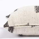 Stratus cream and black graphic lumbar pillow : zipper side