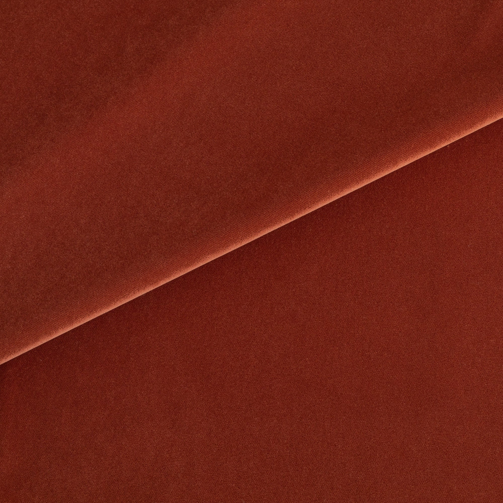 Valentina Velvet Paprika, a rust orange red velvet fabric