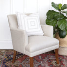 Windowpane beige linen chair from Tonic Living