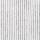 Tonic Living Verona Stripe linen fabric in Jet featuring a soft white ground with black double pinstripe.