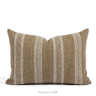Tonic Living Studio Collection Acadia Stripe Pillow in Cinnamon, a 14x20 brown and soft white boucle stripe lumbar pillow.