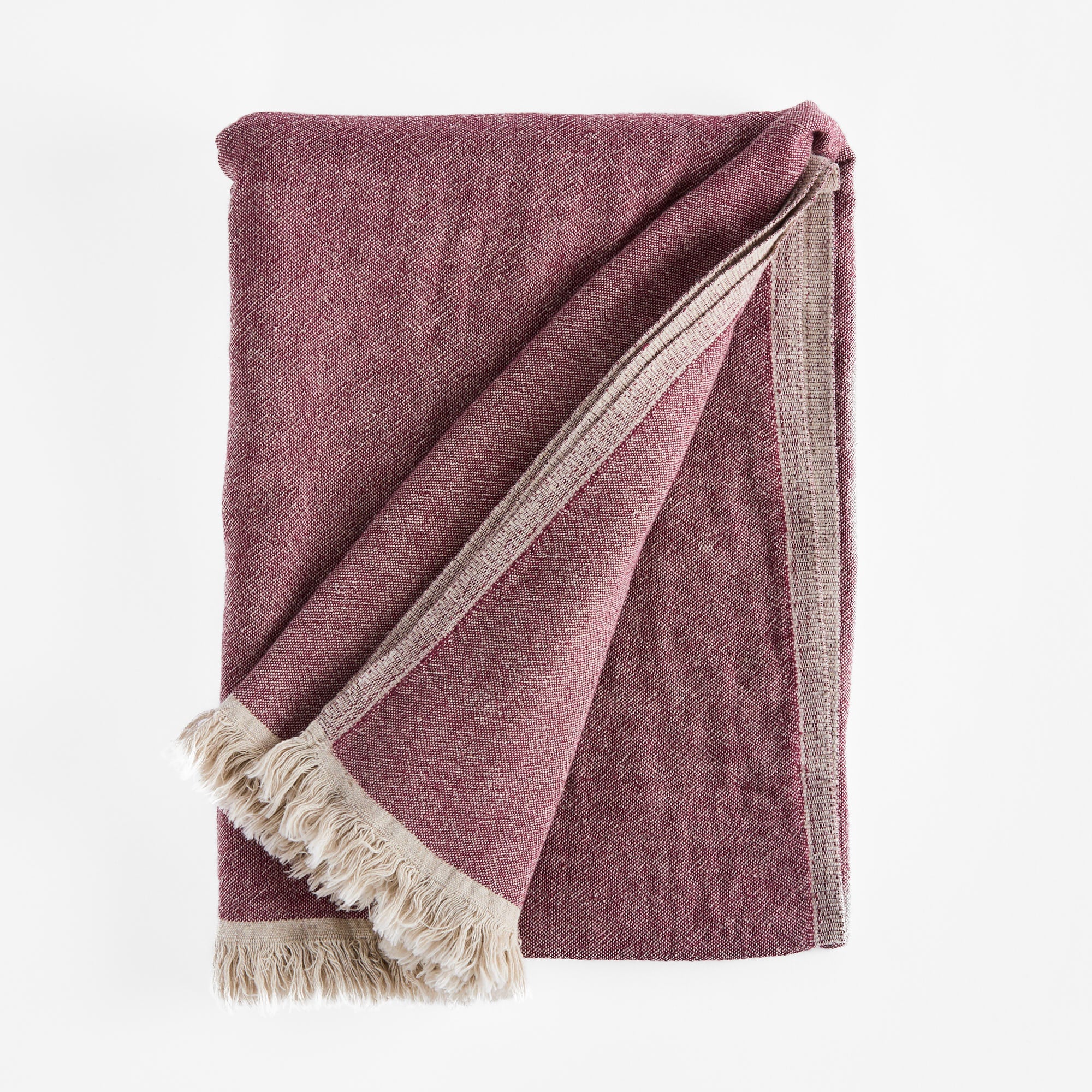 Alba Throw Blanket, Cranberry – Tonic Living