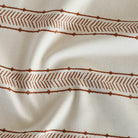 a rusty red and cream woven south west patterned stripe : view 2