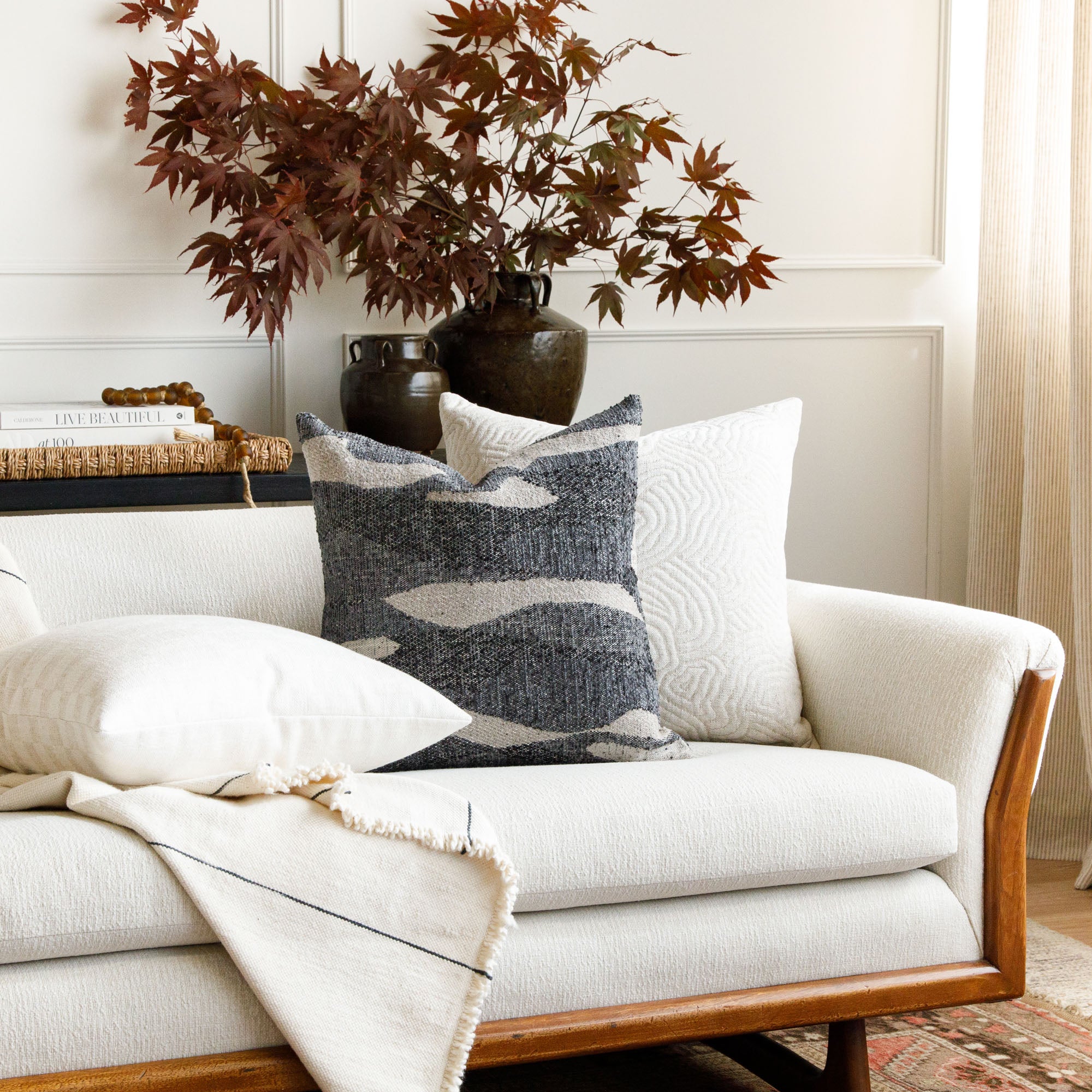 Black White Grey Pillows Tonic Living