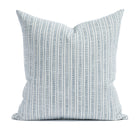 Amalfi Stripe 20x20 Pillow Indigo, a blue and white stripe outdoor Tonic Living throw pillow