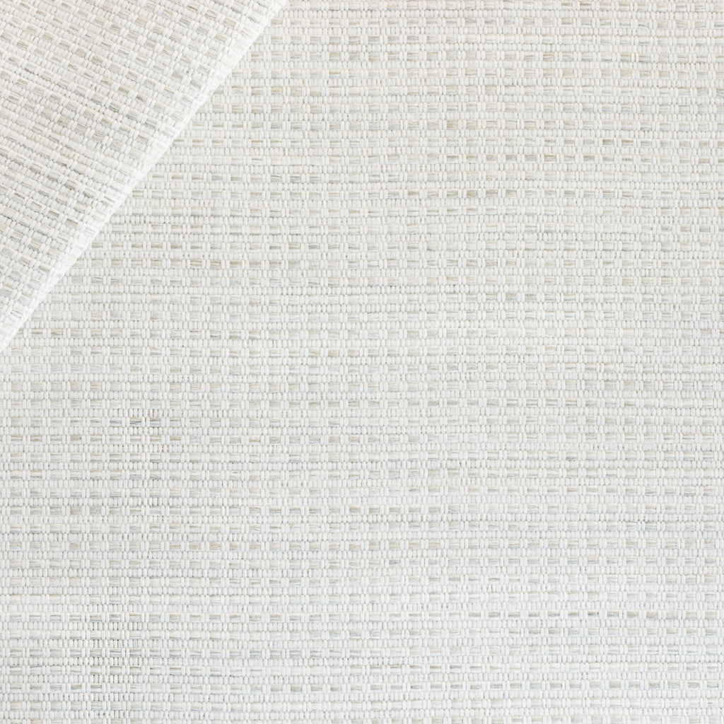 a white, oatmeal and gray basket weave textured high performance upholstery fabric