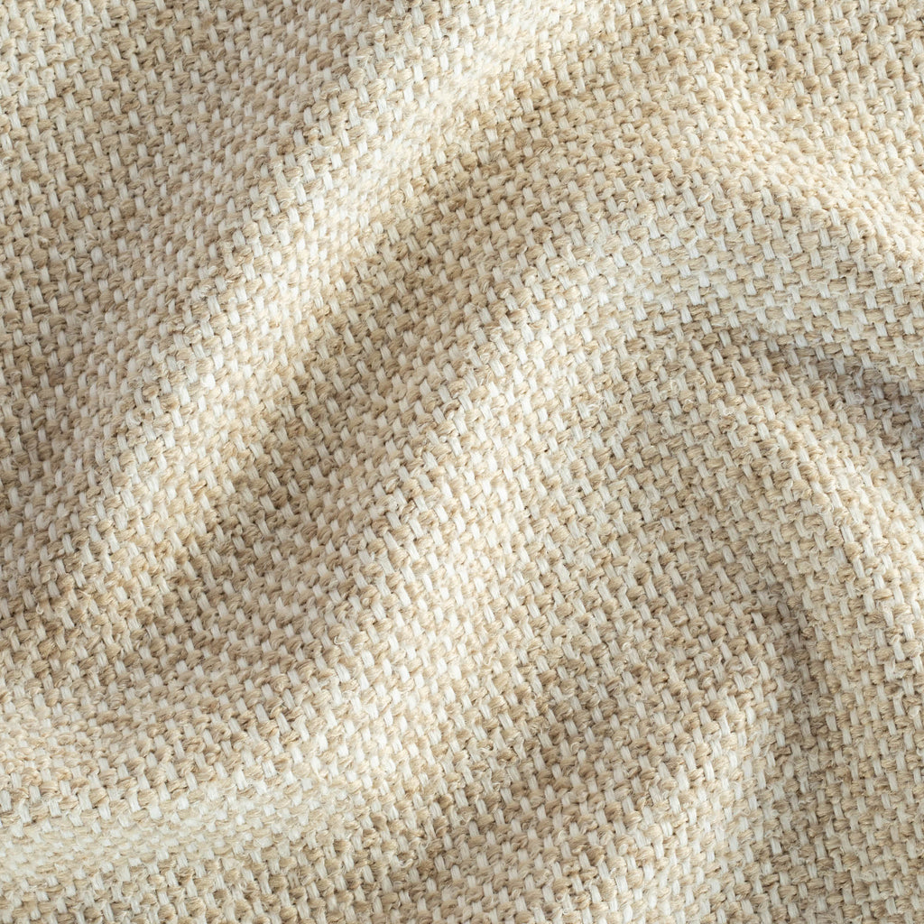 a light camel and white basket weave upholstery tonic living fabric