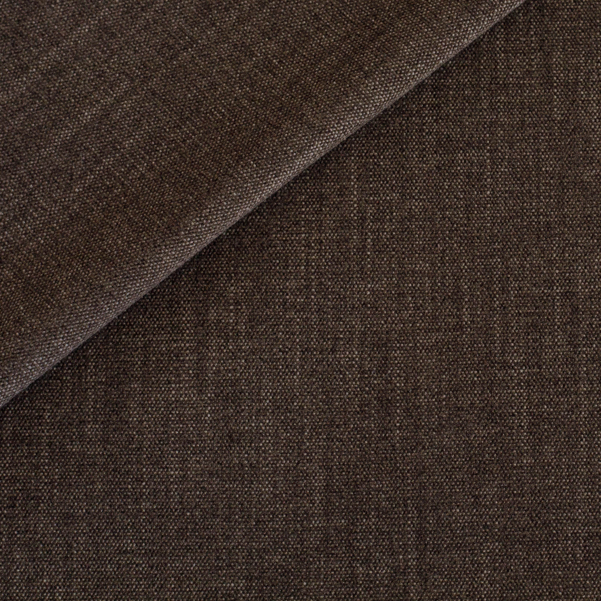Tonic Living Bedford Coffee upholstery fabric in rich chocolate brown chenille texture.