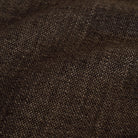 Close-up of Tonic Living Bedford Coffee dark brown chenille upholstery fabric detail.