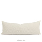 Tonic Living Studio Collection Bella Pillow in Pearl, a 16x42 cream quilted bed bolster pillow.
