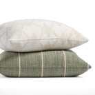 earthy green and cream throw pillows