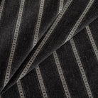 a black and white stripe Tonic Living upholstery fabric