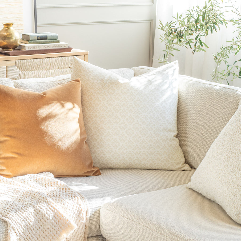 cream and nutmeg Tonic Living throw pillows