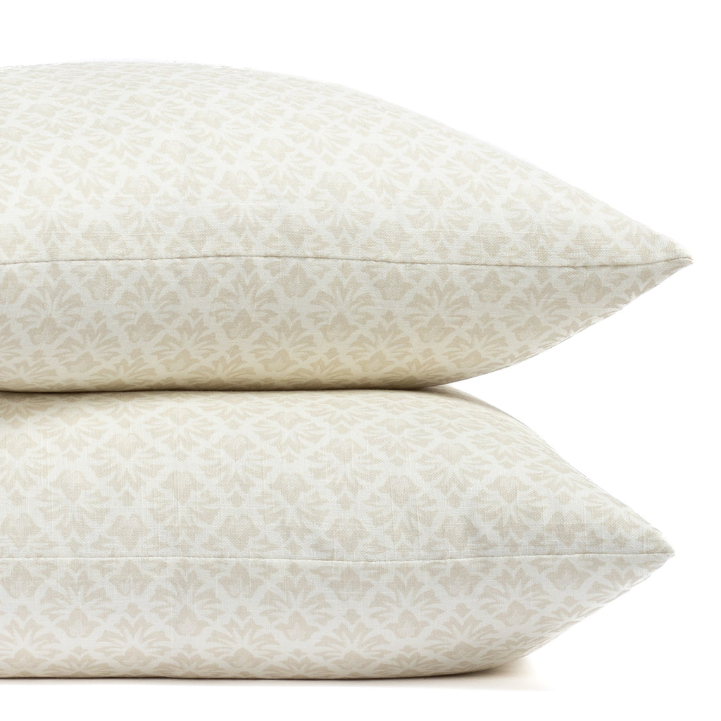 Calli Parchment throw pillows in two sizes