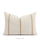 Tonic Living Studio Collection Carlin Stripe Pillow in Amber, a 14x20 beige and light brown striped lumbar pillow.