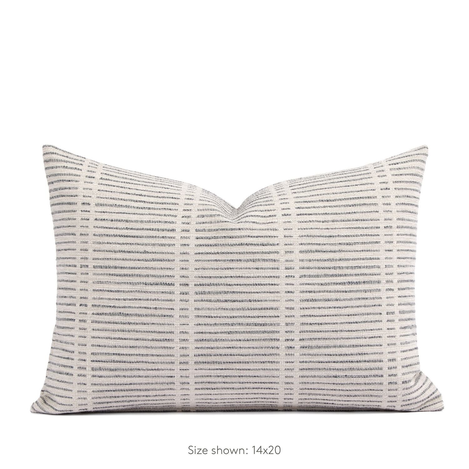 Tonic Living Studio Collection Carson Pillow in Stone Blue, a 14x20 stone blue and greige lumbar pillow.