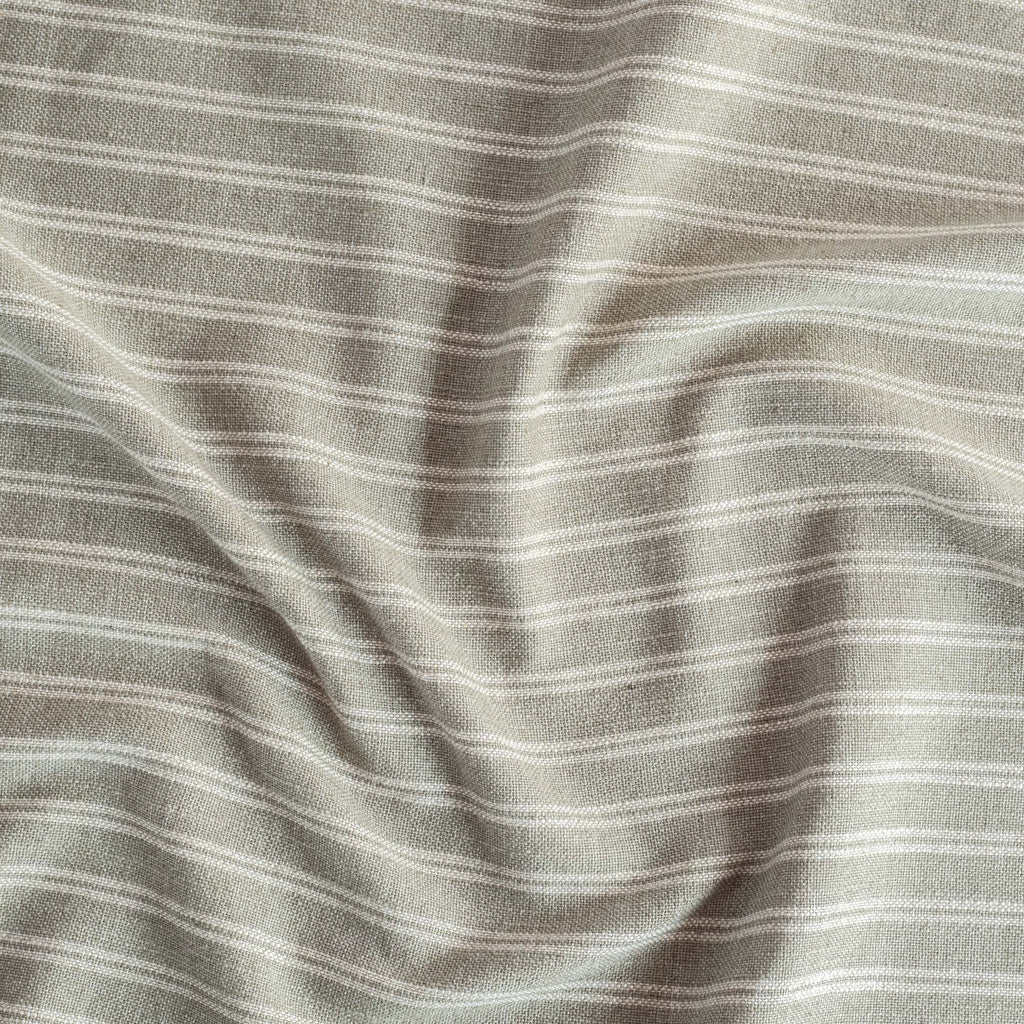a sage green and cream horizontal stripe Tonic Living fabric