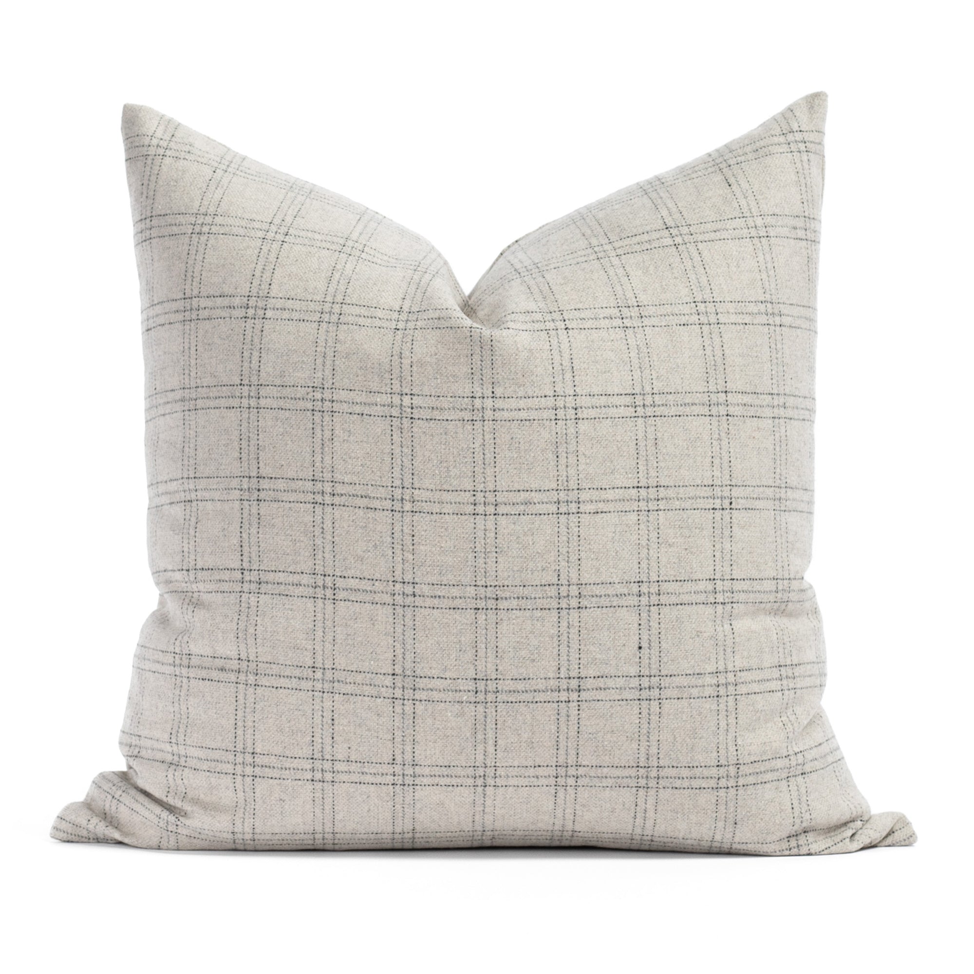 Grey plaid throw pillow deals
