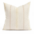 Ellis 22x22 Natural, a neutral oatmeal beige tone on tone vertical chenille striped throw pillow from Tonic Living