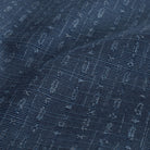 A navy blue indoor/outdoor home decor fabric from Tonic Living: close up view.