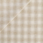 Tonic Living Emmett Plaid Fabric in Flax featuring a timeless beige and white check for upholstery and window treatments.