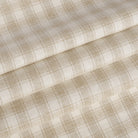 Tonic Living Emmett Plaid Flax fabric ideal for roman shades and curtains in a soft beige and ivory check.