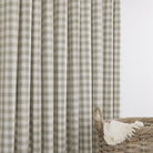 Tonic Living Emmett Plaid Sage drapery fabric in a soft green and ivory small-scale check.