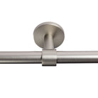 Tonic Living Pewter enclosed bracket installed with café curtain rod.