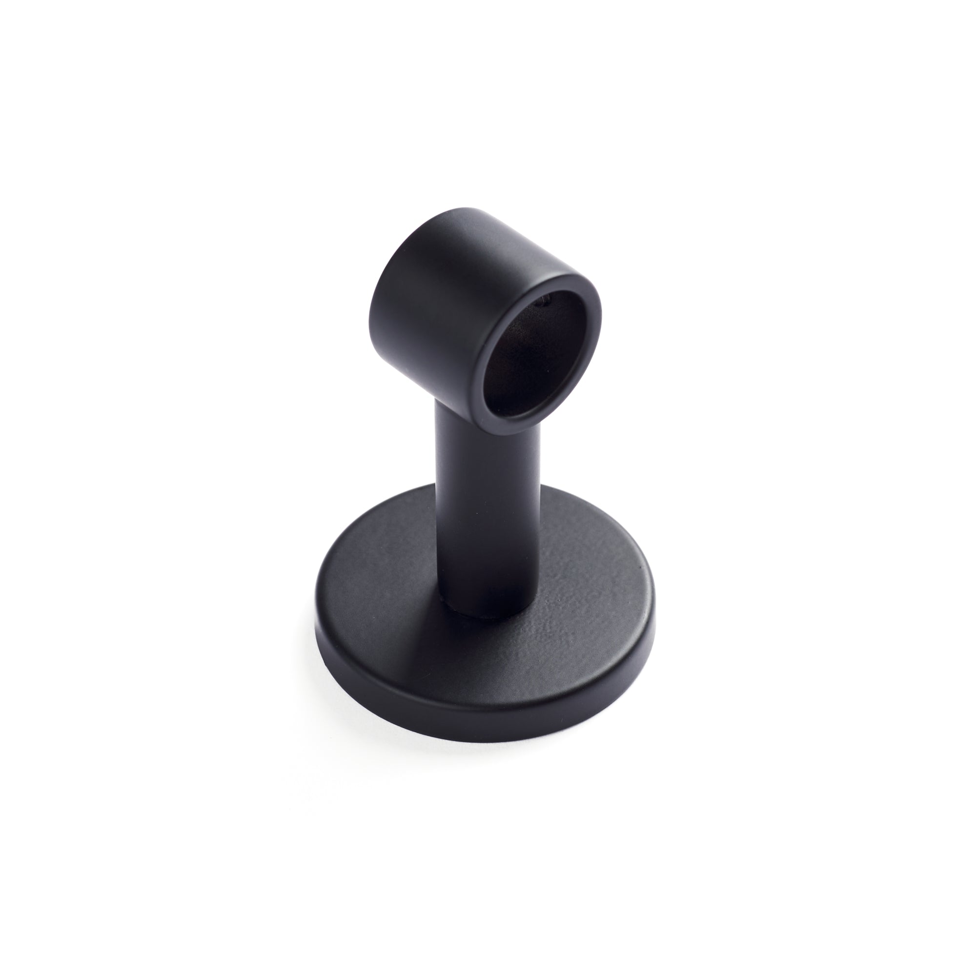 Single Black Tonic Living enclosed bracket for café curtain rod.