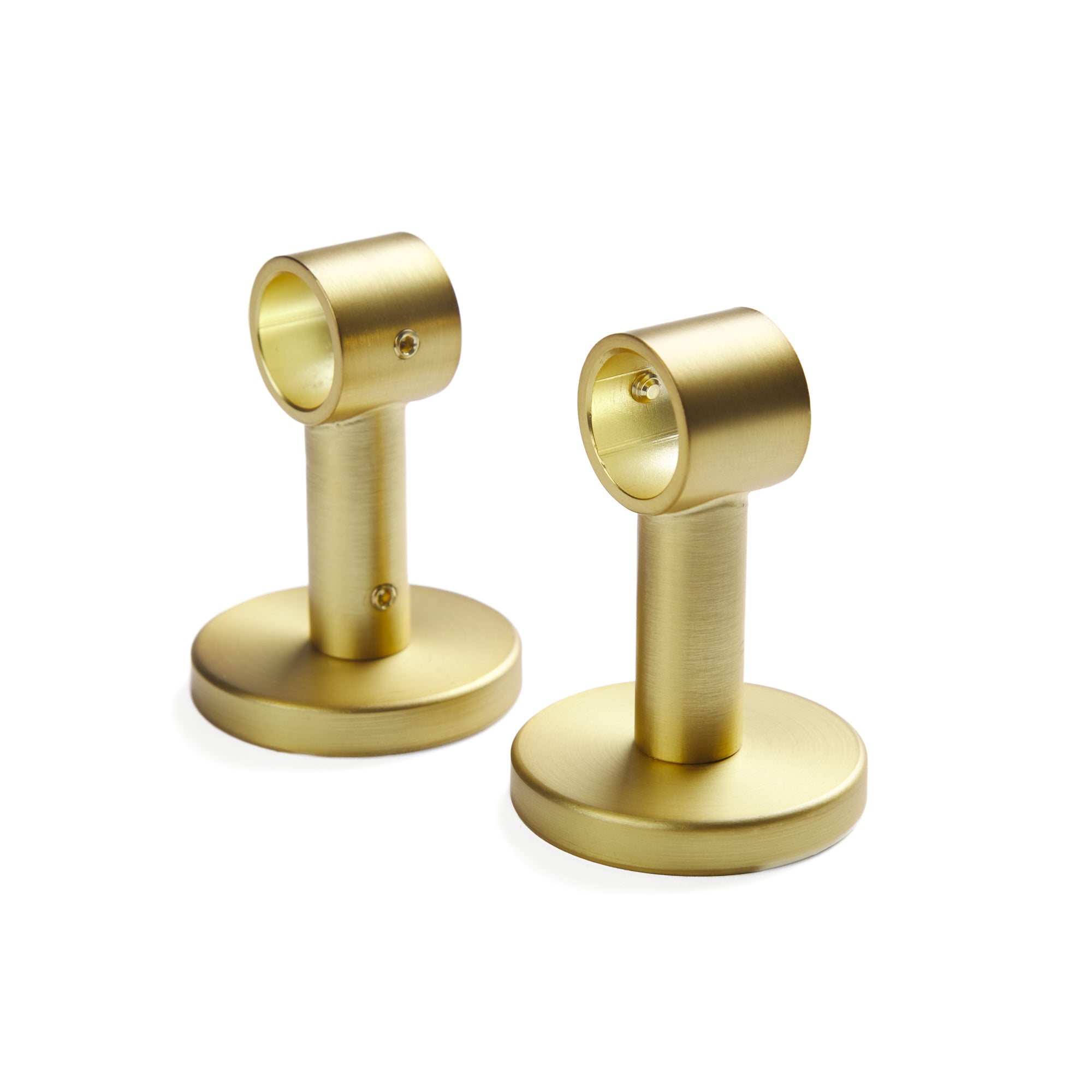 Tonic Living Gold café rod enclosed brackets, pair.
