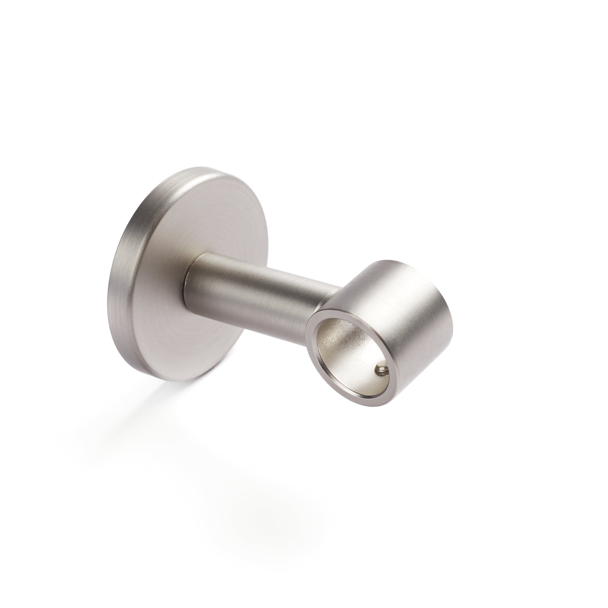 Single Pewter Tonic Living enclosed bracket for café curtain rod.