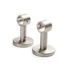 Tonic Living Pewter café rod enclosed brackets, pair.