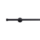 Tonic Living Black 4-foot café curtain rod with enclosed bracket.