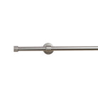 Tonic Living Pewter café rod end cap installed with café curtain rod and enclosed bracket.