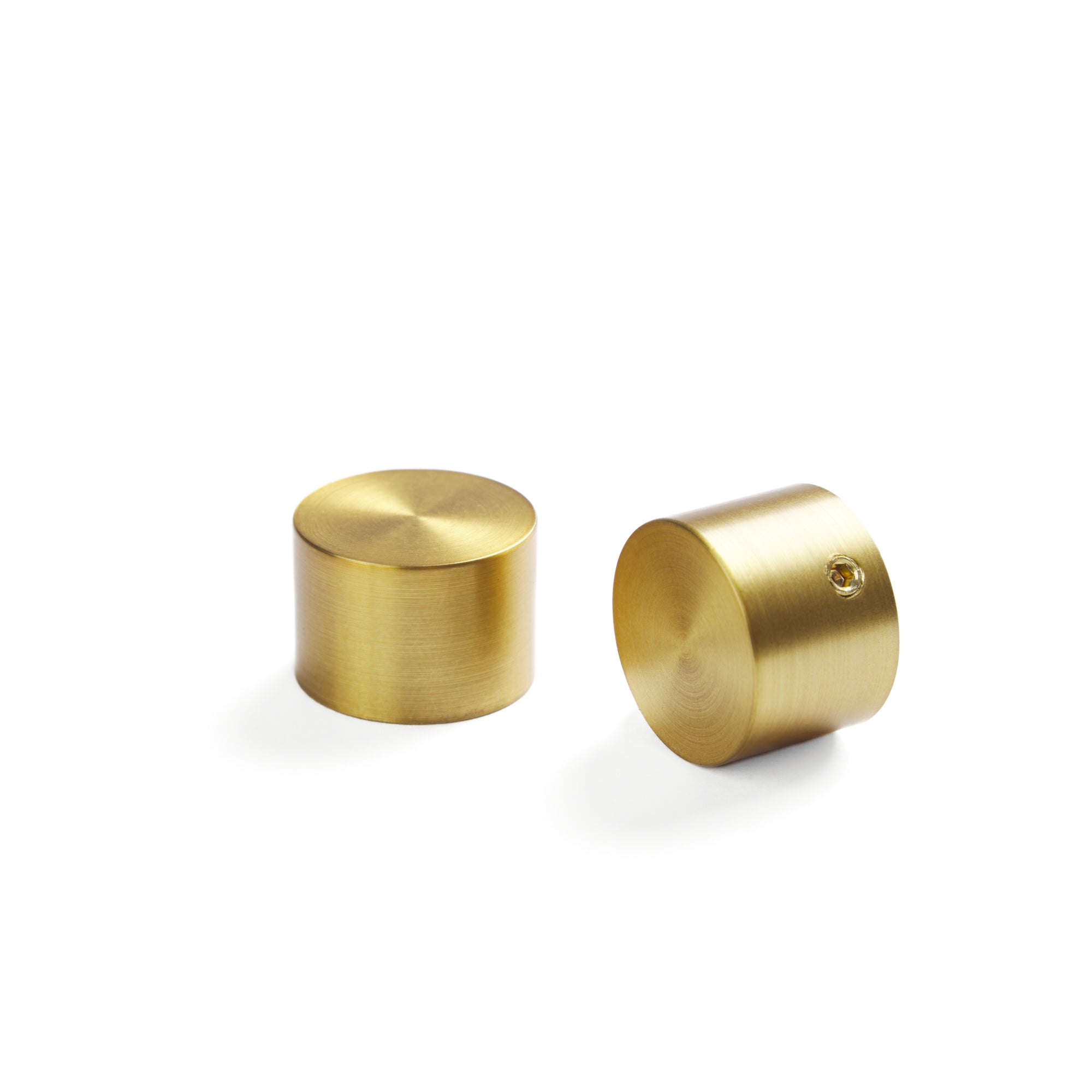Tonic Living Gold café rod end cap finials, pair.