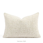 Tonic Living Studio Collection Fenwick Pillow in Parchment, a 14x20 cream boucle lumbar pillow.