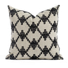 Fez 20x20 Carbon, a black and burlap diamond trellis global patterned pillow from Tonic Living 