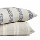 Finn Stripe Tonic Living pillows in natural and denim blue colourways