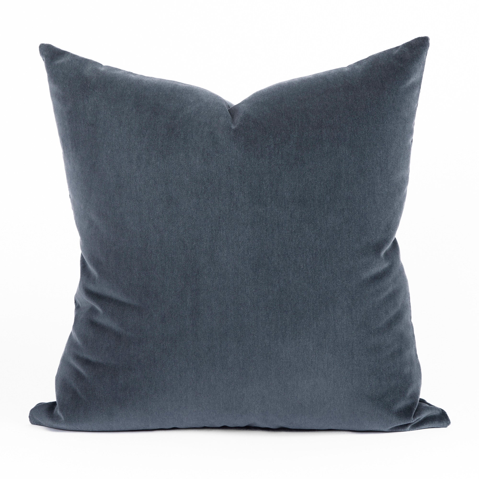 Florence Velvet 22x22 Pillow, Mineral Blue – Tonic Living