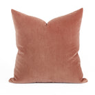 Tonic Living Florence Velvet 20x20 pillow in Rosewood, a soft dusty rose velvet cushion.