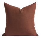 Tonic Living Hampton 22x22 Pillow in Burgundy, an earthy burgundy throw pillow with a soft woven texture and the look and feel of linen.