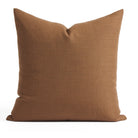 Tonic Living Hampton 22x22 Pillow in Cinnamon, a warm cinnamon brown throw pillow with the look and feel of linen.