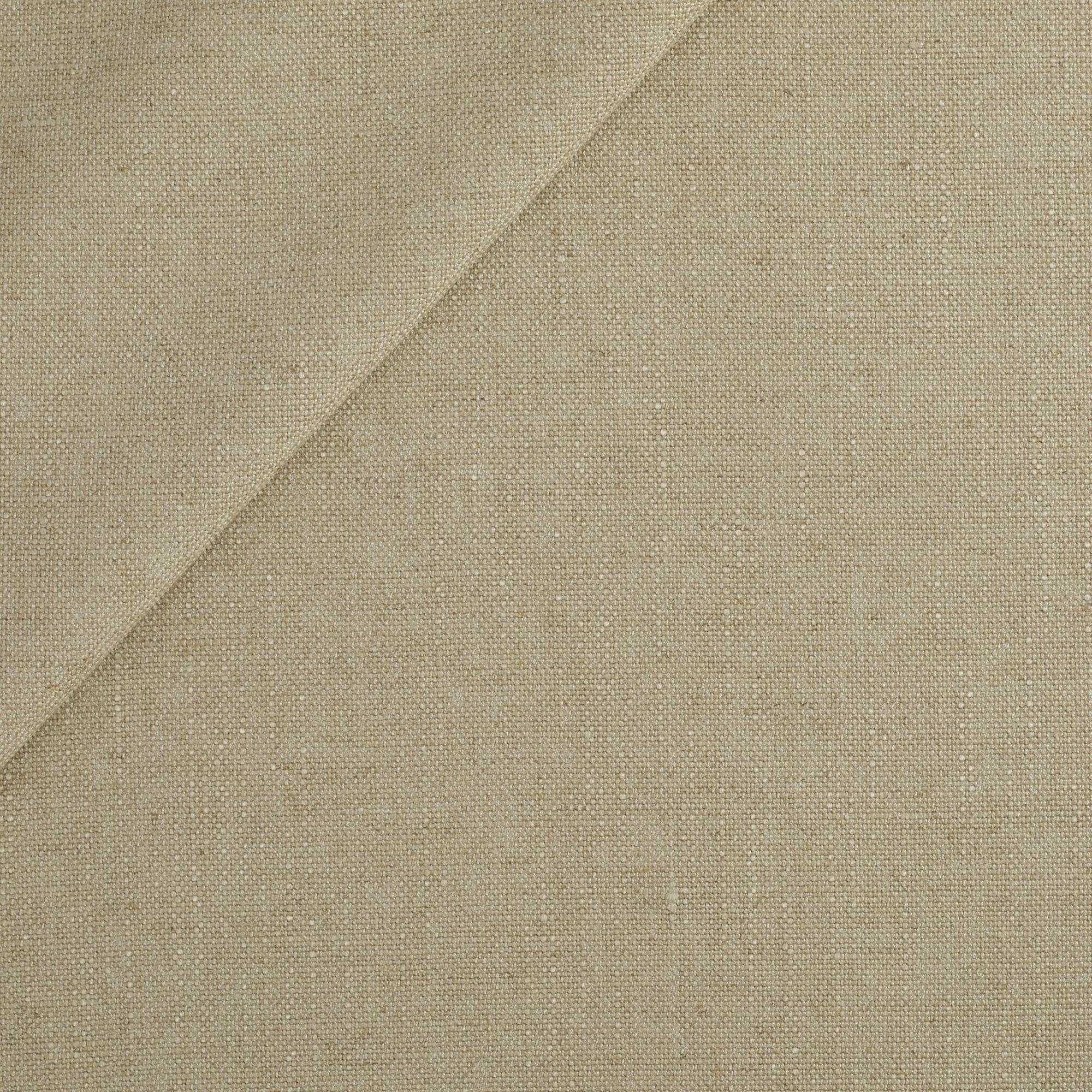 Tonic Living Hampton Fabric in Flax, a beige high-performance upholstery fabric with a Belgian linen look.