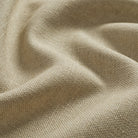 Close up of Tonic Living Hampton Flax fabric showing textured beige weave with a linen-inspired finish.