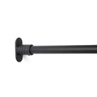 Tonic Living Black inside mount bracket installed with café curtain rod.