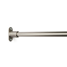 Tonic Living Pewter inside mount bracket installed with café curtain rod.