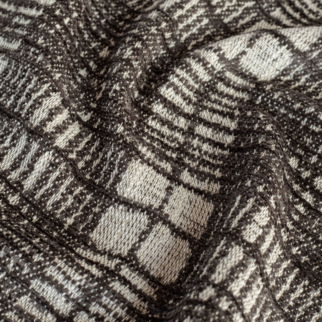 a black and natural plaid Tonic Living fabric