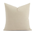 Tonic Living Leo Stripe 20x20 pillow in Wheat, a wheat and natural striped throw pillow.