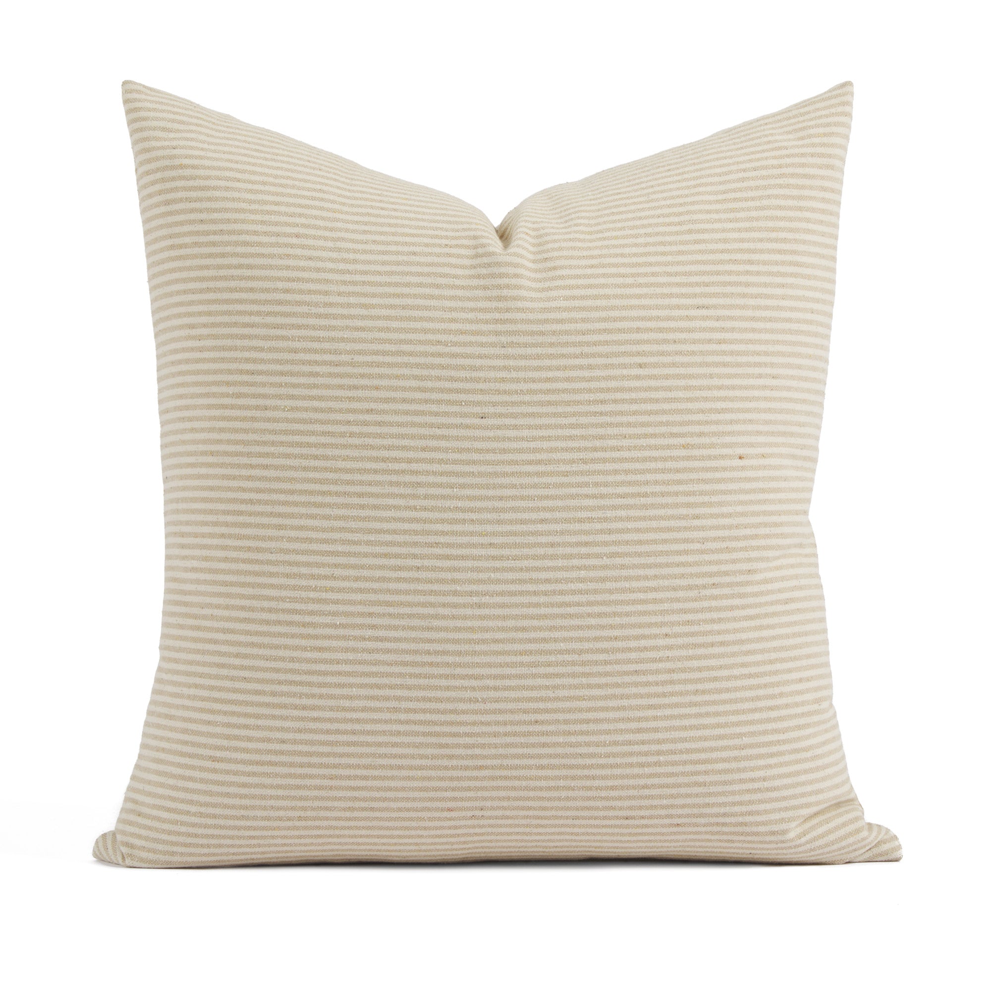 Tonic Living Leo Stripe 20x20 pillow in Wheat, a wheat and natural striped throw pillow.
