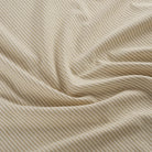 Tonic Living Leo Stripe Wheat fabric featuring a timeless wheat and natural vertical stripe pattern.